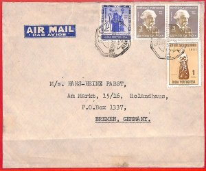 aa3973 - Portuguese India - POSTAL HISTORY -  AIRMAIL Cover to GERMANY 1950's