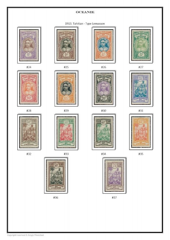 French Colonies and  Territories 1852-1977 Part II PDF(DIGITAL)STAMP ALBUM PAGES 