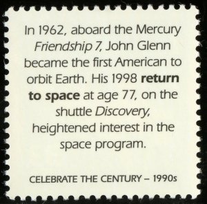 SCOTT 3191-H RETURN TO SPACE- MNH-CELEBRATE THE CENTURY 1990's