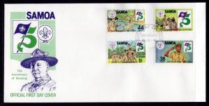 Samoa 575-578 Boy Scouts U/A FDC