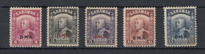 Sarawak 1946 BMA Set Of 5 SG127/135 MLH J6765