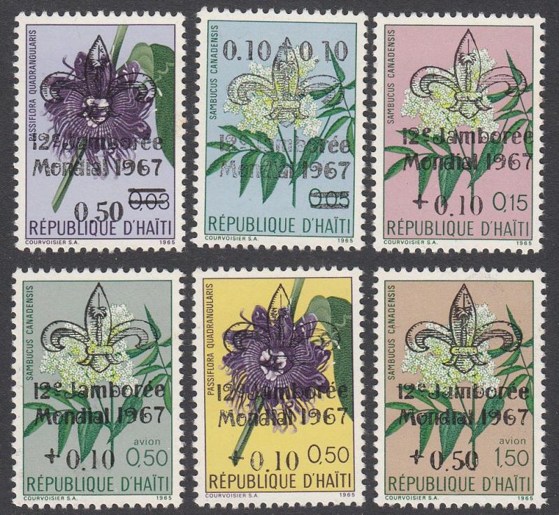 Haiti 566, B38-B40, CB55-CB56 Scouts on Stamps MNH CV $2.25