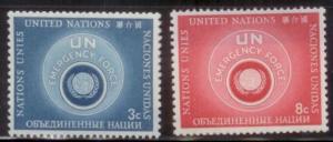 United Nations 1957 United Nations Emblem SC# 51-2 MNH-OG