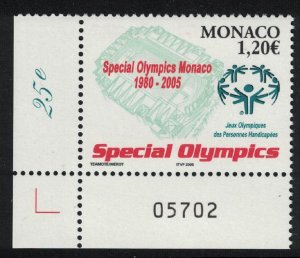 Monaco Monaco Special Olympics Corner Control Number 2005 MNH SG#2707 MI#2753
