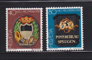 Switzerland B481, B483 U Post Office Signs