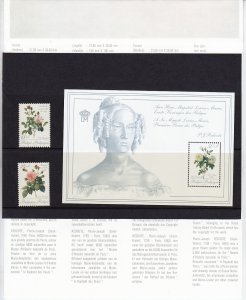 Belgium - 1989 - Scott #B1081-1083 - presentation pack - Flowers