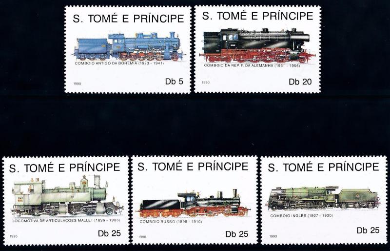 [63523] Sao Tome & Principe 1990 Railway Train Eisenbahn Chemin de Fer  MNH