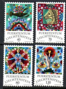 Liechtenstein 1977 MNH Stamps Scott 600/608 Signs of Zodiac