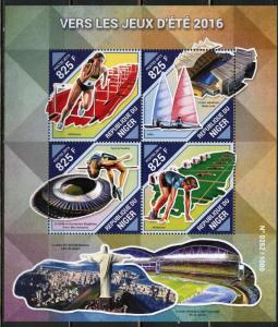 NIGER  2015 TOWARDS THE SUMMER OLYMPIC GAMES 2016 SHEET   MINT NH