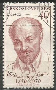CZECHOSLOVAKIA, 1970, used.40h, Lenin  Scott 1671