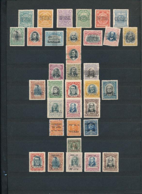 COSTA RICA 1862/1982 M&U Collection Incl.Officials(1000+)ALB418