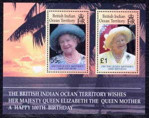 British Indian Ocean Territory 2000 Queen Mother 100th Birthday MNH MS SC 225