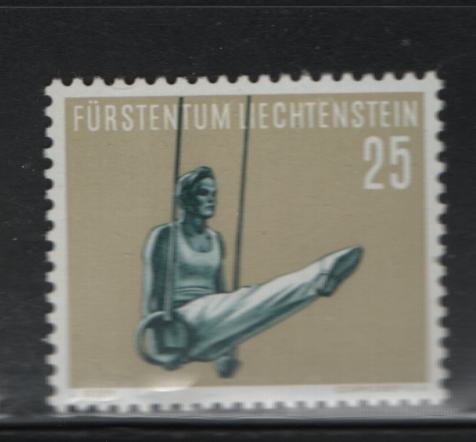 LIECHTENSTEIN 310 Hinged, 1957 Exercise on rings