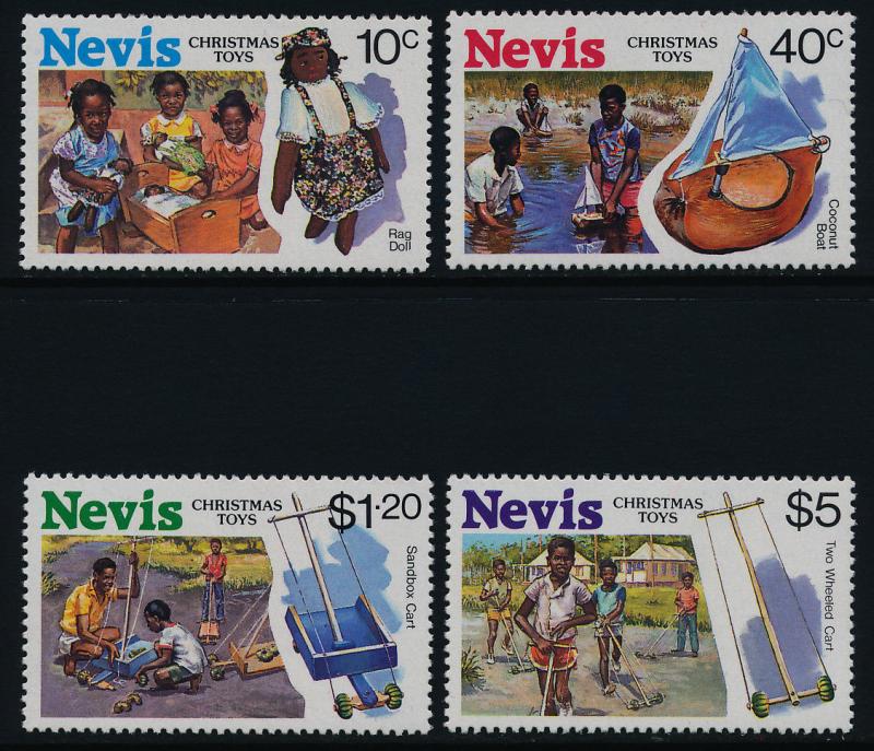 Nevis 556-9 MNH Christmas, Rag Doll, Toys