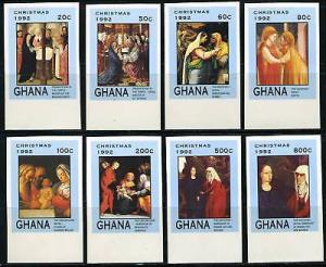 GHANA SCOTT# 1483-90 CHRISTMAS PAINTING IMPERF SET MNH