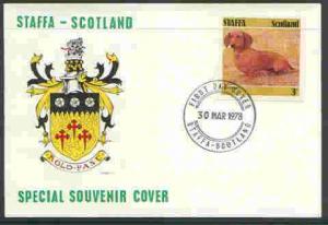 Staffa 1978 Dachshund 3p from imperf Dog set of 8, on cov...