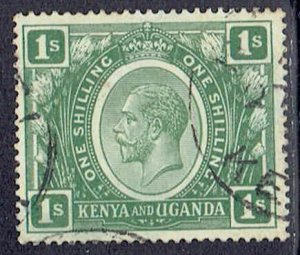 Kenya, Uganda & Tanzania; Scott #29; 1sh King George V, Used