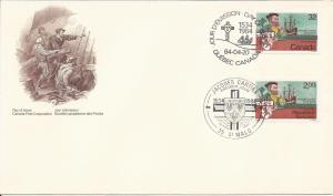 1984 Canada FDC Sc 1011 - Jacques Cartier - joint issue with France