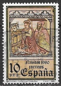 Spain ~ Scott # 2223 ~ Used ~ Holy Family Church of Santa Maria, Cuina