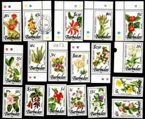 Barbados # 753-768 Mint Flowers!