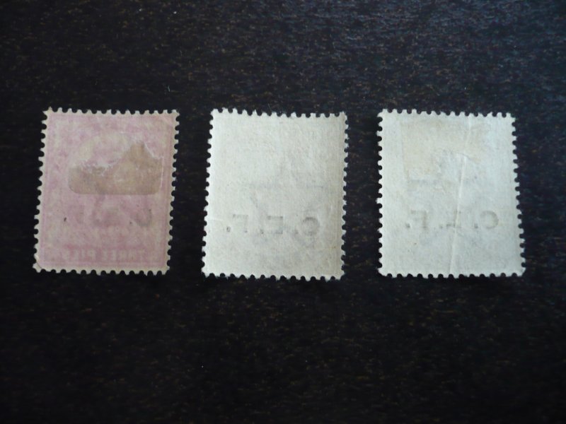 Stamps - India - Scott# M1,M3,M7 - Mint Hinged Part Set of 3 Stamps