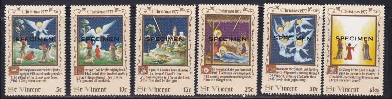 St. Vincent # 509-511, Christmas with Specimen Overprints, NH