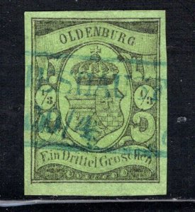 Oldenburg #5,   Used, signed on back,  VF.  CV $2900.00   ...  4770005