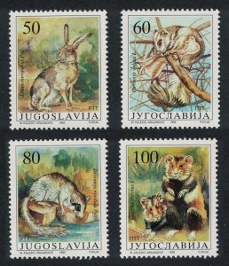 Yugoslavia Protected Animals Hare Squirrel Dormouse Hamster 4v 1992 MNH