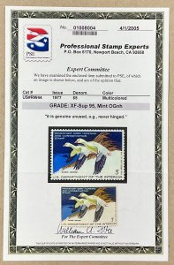 RW44 Ross Geese $5.00 Duck Stamp 1977 With PSE certificate XF-Sup 95