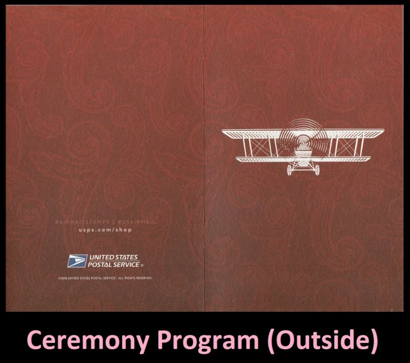 US 5282 Centennial Air Mail Red Ceremony Program FDC 2018