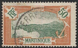 MARTINIQUE French Colonies 1925 Sc 86, 50c used