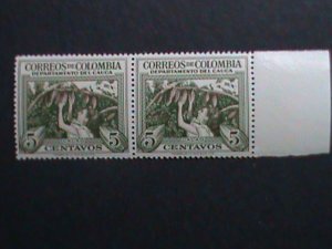 COLUMBIA-DEPARTMENT OF CAUCA-COFFEE PLANTS-MNH PAIRS VF WE SHIP TO WORLDWIDE