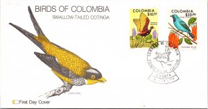 Colombia, Worldwide First Day Cover, Birds