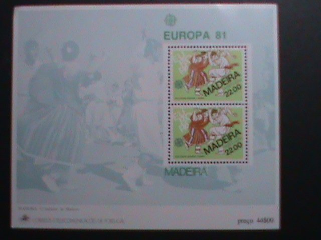 ​PORTUGAL-MADEIRA-1980-SC#74a EUROPA'81-O BAILINHO FOLK DANCE  MNH-S/S-VF