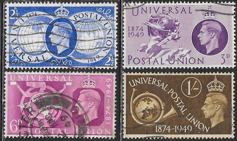 Great Britain 276-279 Used - King George VI - UPU