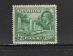 CYPRUS #126 1934 1/2pi KING GEORGE V & COLUMNS AT SALAMUS F-VF USED