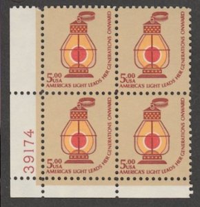 U.S. Scott #1612 Lantern Stamp - Mint NH Plate Block