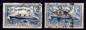 France 1935 - Normandie - VF-Used Shade var. # 300-300a