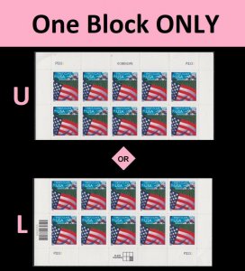 US 3449 Old Glory over Farm First Class 34c plate block 10 P3333 MNH 2001