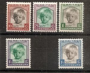 LUXEMBOURG B 45-49 MNH 1931 Princess Alix CV $110.00