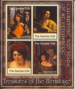 Art, Treasures of the Hermitage,  S/S 4 (GAMB2803)*