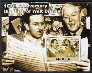 Angola 2001 Birth Centenary of Walt Disney #04 perf s/she...