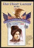 GAMBIA - 2007 - 1st Lady of US,  Julia Tyler - Perf Min Sheet -Mint Never Hinged