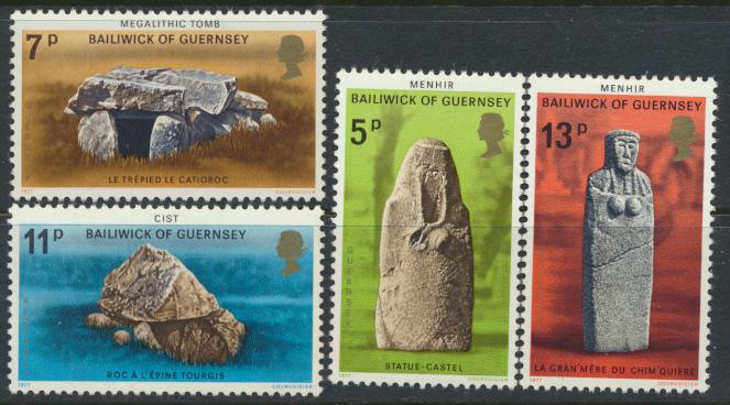 Guernsey  SG 153-156  SC# 149-152 MLH Prehistoric Monuments see details