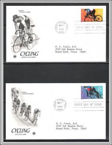 US #3119a-3119b Cycling FDC