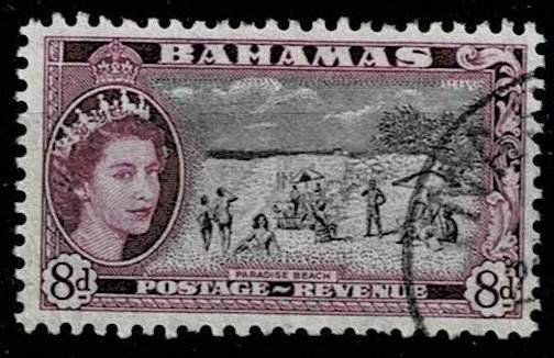 Bahamas 1954, Sc.#166 used,  Queen Elizabeth II and Landscapes Issue