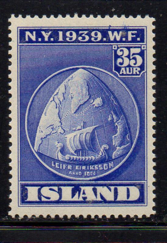 Iceland 1930 35 aur Leif Ericsson Worlds Fair stamp mint