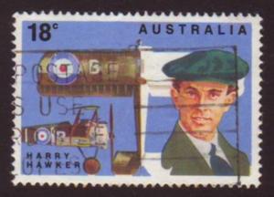 Australia 1978 Sc#672, SG#658 18c Aviator Harry Hawker USED