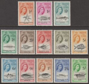 EDSROOM-17110 Tristan Da Cunha 28-40 MNH 1960 Set to 5 Shilling Fish CV$33.75