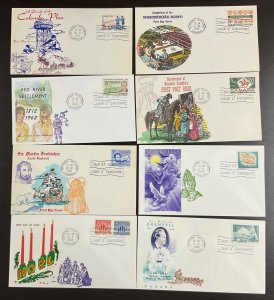 Canada 8 Overseas Mailers FDCs 1961-1965.